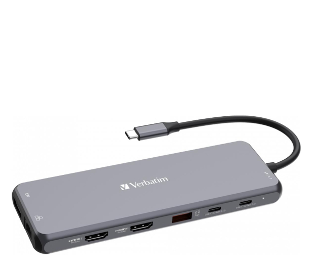 VERBATIM USB-C - 3xUSB 3.2, 2xUSB-C PD, 2xHDMI, DP, RJ45, Audio 32153 - 1236401 - zdjęcie 3